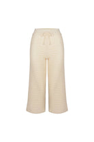 Cotton Crochet Wide Leg Pants Cream - Amira Collective