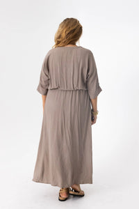 Freya Slate Elasticised Waist Dress