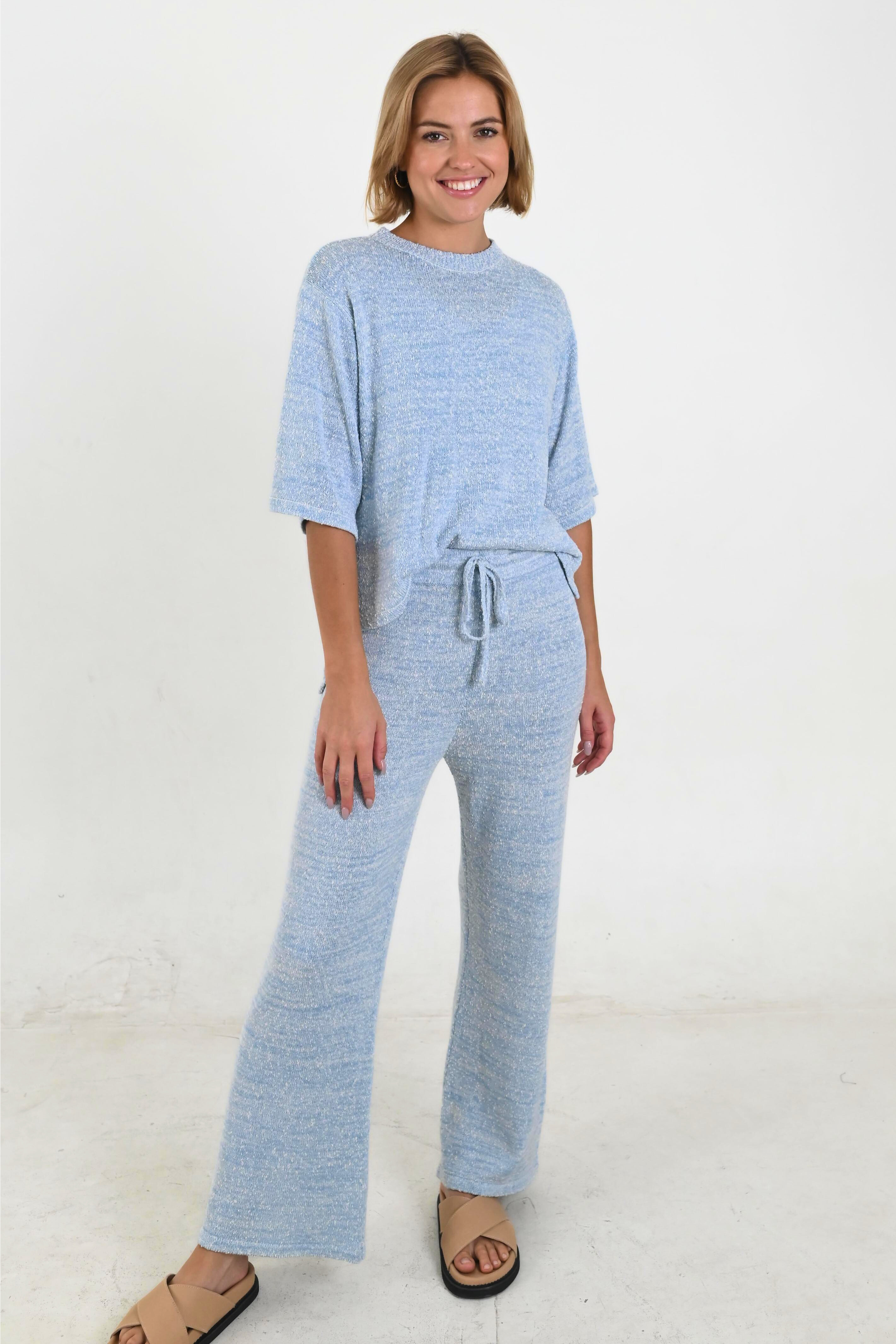 Bella Ocean Knit Pants made from soft acrylic blend