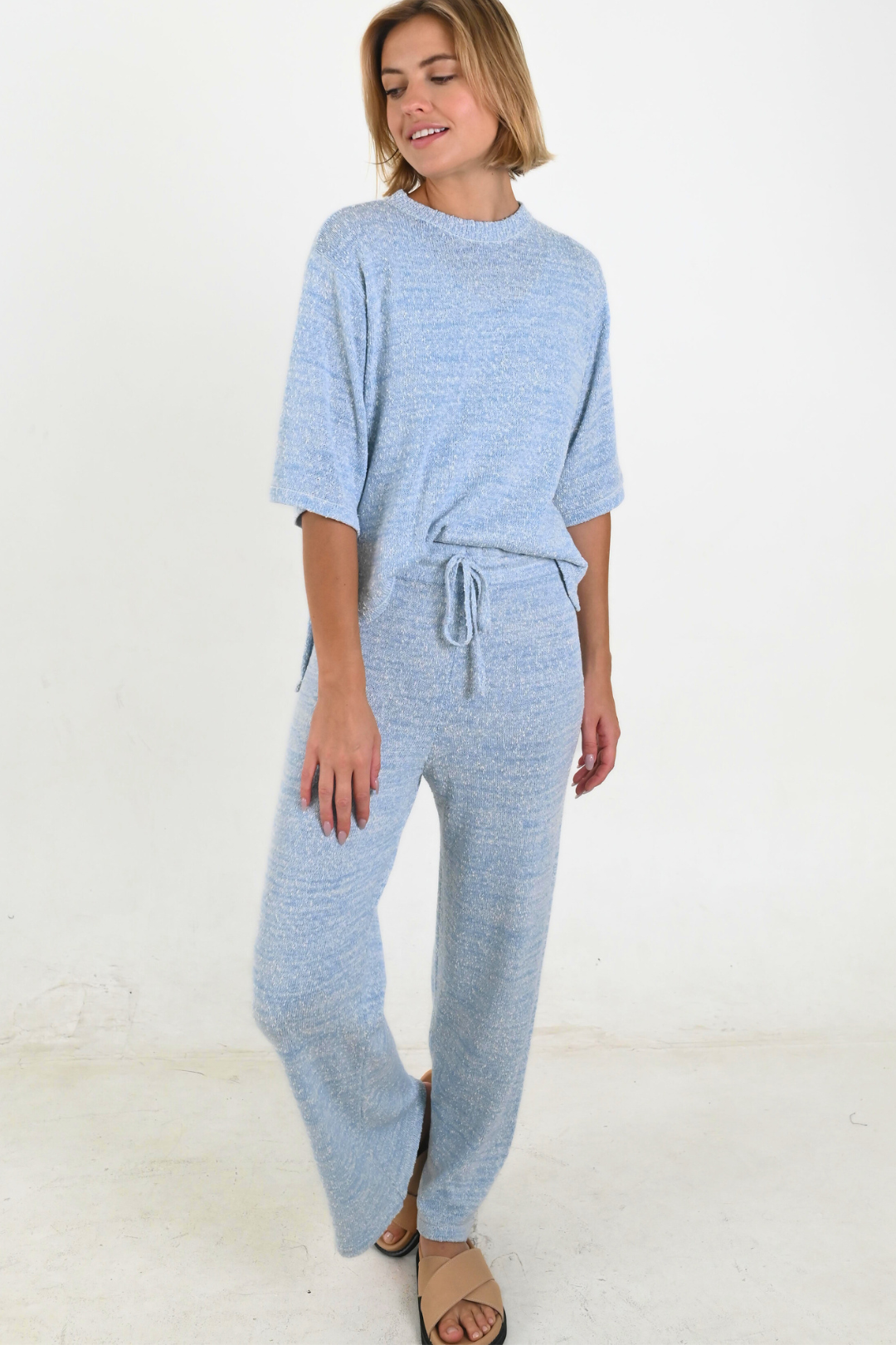 Bella Ocean Knit Pants made from soft acrylic blend