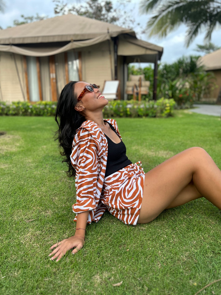 Zebra 2X Tone Cotton Shorts