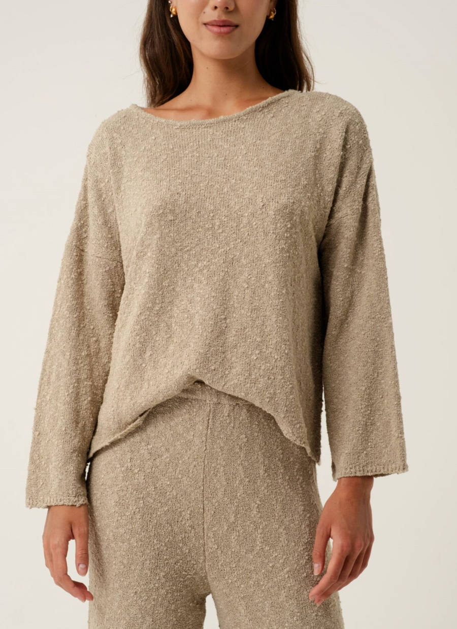 Alana Mocha High Low Knit Jumper