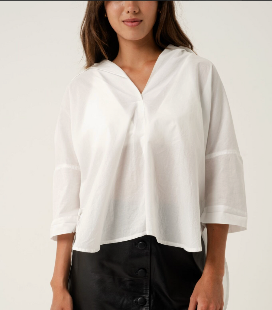 Poppy Off White Cotton Shirt