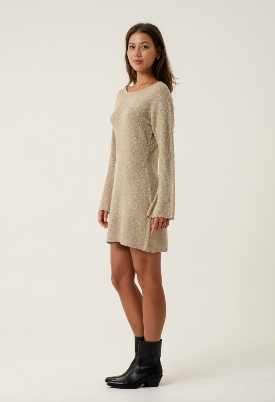 Sasmita Mocha Mini Knit Dress AMIRA Collective Sasmita Mocha Mini Knit Dress AMIRA Collective