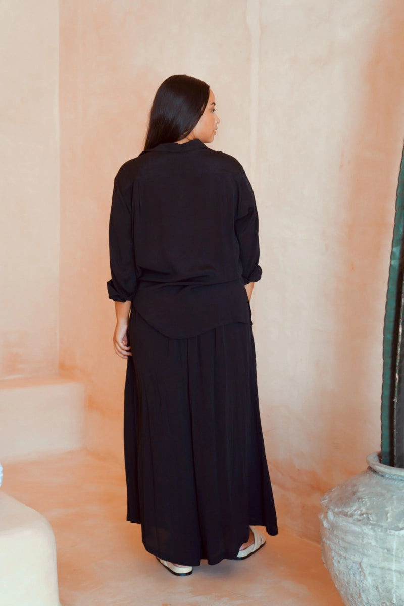 Fujette Black Blouse - Amira Collective