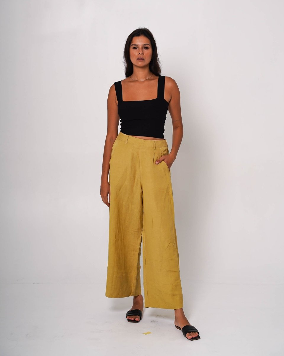 Mimi Olivenite Long Pants - Amira Collective