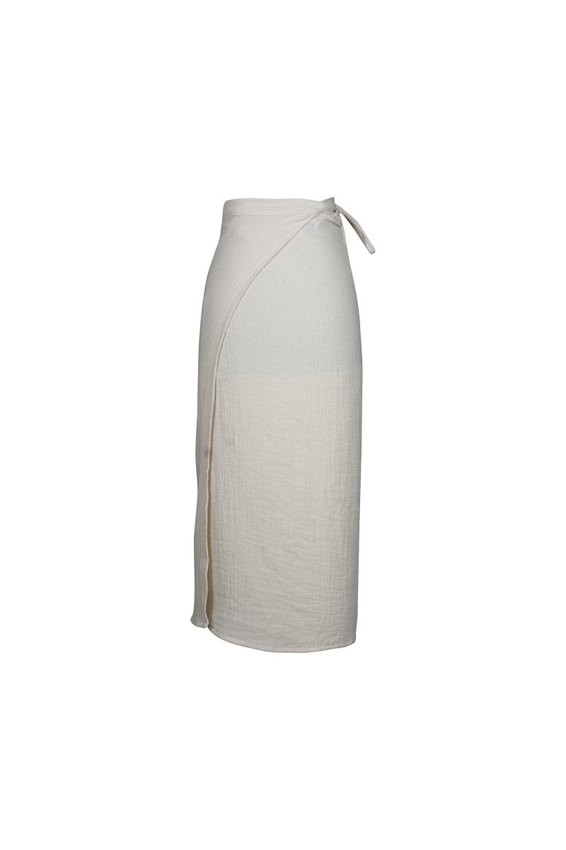 Rowan Natural Wrap Skirt - Amira Collective