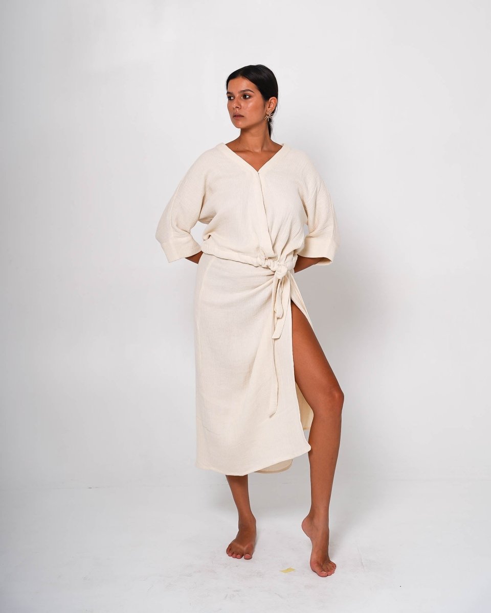 Rowan Natural Wrap Skirt - Amira Collective